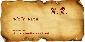Mór Rita névjegykártya