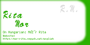 rita mor business card